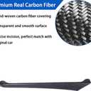 Real Carbon Fiber Central Control Side Trim Compatible with Chevrolet Corvette C8 2020-2025, Center Console Passenger Side Decorative Strip Cover (Black)