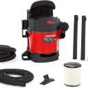 CRAFTSMAN CMXEVBE17925 5 Gallon 5.0 Peak HP Wet Dry Vac, Portable and Wall-Mountable Shop Vacuum with Filter, 2 Hoses and Attachments for Garage and Automotive Cleaning