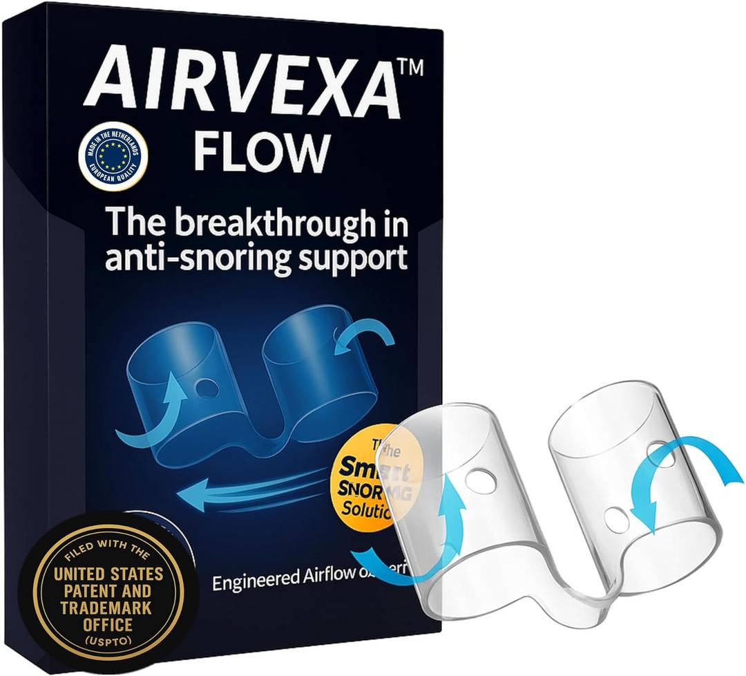 Anti-Snoring  Patent-Pending Airvent System  Includes 4 Sizes for Perfect Fit  Reduces Snoring & Dry Mouth  Ultra-Soft Silicone  Made in The Netherlands