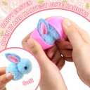 LEASEN 24 Pack Easter Egg Fillers with Plush Bunny Toys Inside, Easter Eggs Filled with Plush Toys Inside, Mini Bunny Stuffed for Easter Hunt, Easter Party Favor, Basket Stuffers Fillers