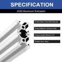 8Pack 2020 Aluminum Extrusion V-Slot 300mm Silver Extruded Aluminum Profile 20x20 V-Slotted Framing European Standard Anodized Linear Rail for 3D Printer Accessories Parts