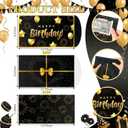 5 x Jumbo Birthday Money Card for Cash Gift Holder with Envelope, 14 x 8 Inch Surprise 18th Birthday Decorations Fun Way to Give Money for Men Women Teenager (Black)
