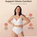 SHAPERMINT Bras for Women - Lingerie Bra, Bralettes for Women with Support, No Underwire Plus Size Bras for Women (White, L)