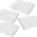 Pack of 4 Stackable Desk Organizer A4 Paper File Trays Sturdy Plastic Document Holder Multi-Functional Storage for Office Supplies Suitable for Home and Office Use