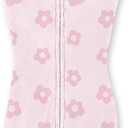 SwaddleMe by Ingenuity Compression Baby Swaddle Pod, Two-Way Zipper for Easy Diaper Changes, Improves Sleep & Calms Startle Reflex, 0-2 Months, 1.0 TOG, 1-Pack - Flower Confetti