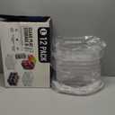 8 PACK Multi-Use Clear Plastic Storage Bins for Organizing w/Labels - Home, Kitchen, Pantry, Bathroom, Office, Cabinet Shelf Organizer Bins - SOHO Collection, RV, Fridge Organization Containers - L