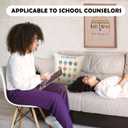 Feelings Wheel Pillow Double-Sided Printed with Different Patterns of Feelings Wheel Pillowcase, Reading Corner Decor, Counseling Office Decor18 x18 (3, Yellow) (Beige)