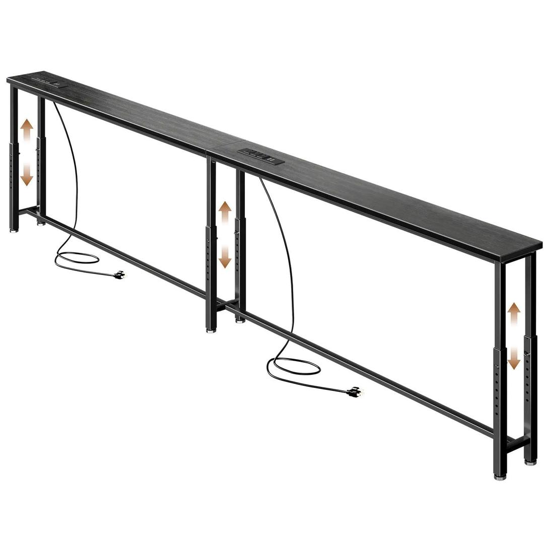SEFILENCE 78.7’ Narrow Console Table with 26"–34" Height Adjustable