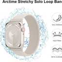 Silicone Solo Loop Bands Compatible with Watch Band 38mm 40mm 41mm 42mm 44mm 45mm 46mm 49mm, Sport Stretchy Strap Soft Replacement Wristband for iWatch Ultra 3 2 1 Series 11 10 9 8 SE 7 6 5 4