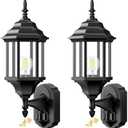 Redluck Motion Sensor Outdoor Lights, 2 Pack 16 inch Dusk to Dawn Outside Porch Lights, Waterproof Anti-Rust Aluminum Outdoor Wall Lights Exterior Lighting Fixtures for House, Garage, Front Door