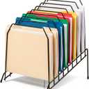 Officemate Large Incline 8 Compartment Wire Caddy, Black, 8.5 x 10.375 x 12.625 Inches