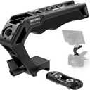 NEEWER Top Handle and NATO Rail Kit, Comfort Silicone Grip with Quick Release NATO Clamp, 3 Cold Shoes and 1/4" 3/8" ARRI Threads, Compatible with SmallRig Camera Cage Video Rig, CA008