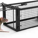 Rat Trap Cage, 10.79" x 4.3" x 5.5" Humane Rodent Mouse Vole Chipmunk Catch Release Live Animal Trap Cage with Detachable U Shaped Rod (1Pc 10.79" x 4.3" x 5.5")