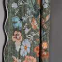 Washable 3x10 Hallway Runner Rug: Floral Scalloped Soft Runners for Entryway Kitchen Nursery Non Slip Bathroom Floor Mat Water Resistant Light Weight Carpet for Living Room Bedroom (3x10 Floral/Green)