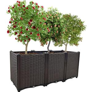 Raised Garden Bed Large Planters for Outdoor Plants Elevated Rectangular Garden Box Kits for Gardening, Vegetables, Flowers and Herbs in Backyard Patio Balcony (47.2"(l)x16"(w)x20.9"(h)/Brown)