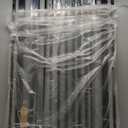 No Pawblems 55.1" Extra Tall Pet Gate for Cat/Dog, 29.9-44.4" Wide Auto Close Tall Cat Gate, NO Drilling Pressure Mounted for Doorways/Hallways, 1.37" Narrow Bar Spacing, Black