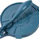 Tortilla Press Vivicreate Cast Iron Tortilla Press Dough Flour Tortilla Rotis Quesadilla Maker Prensa Para Tortillas De Hierro Fundido 8 inch NO-SLIP (Blue)