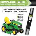 M145476 48-Inch Mower Deck Mulching Blade for John Deere X300 Z355R 3 pack blades M127673 M127500 UC22009 16.93" length X320 X350 Z425 0.81" Circle Center Hole
