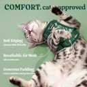 rabbitgoo Cat Harness and Leash for Walking, Escape Proof Soft Adjustable Vest Harnesses for Cats, Easy Control Breathable Reflective Strips Jacket,Rainforest Green,XS