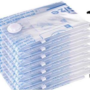 MEIQIHOME Vacuum Storage Bags, Space Saver Sealer Bags,Vacuum seal bags for clothing, Pillows, Comforters, Blankets, Bedding,Travel,8 LARGE