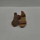 DREAM PAIRS Women's Open Toe Buckle Ankle Strap Platform Wedge Sandals Women 2025 (Camel/Pu, 5)