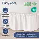 Wrap Around Dust Ruffle Bed Skirt - Antique White - Twin/Twin XL Size Beds w/ 15 Inch Drop - Easy Fit Elastic - Adjustable Pleated Bedskirt w/Brushed Fabric, Wrinkle Free Women, Men, Kids & Teens