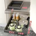 2 Pcs Pull Out Cabinet Organizer, Expandable (Width 12“-18”, Depth 13.3-24"), Adjustable Cabinet Drawer for Kitchen Cabinets, Cabinet Slide Out Shelves, Pull Out Cabinet Organizer (2 Pcs Black)