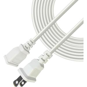 White Thin Extension Cord 10 Feet Polarized US 2 Prong 5A 625W Male-Female Extension Power Cable for Indoor Use with Single Outlet Ideal for Holiday Lights, Lamps, Cameras, Appliance (1 Pack)