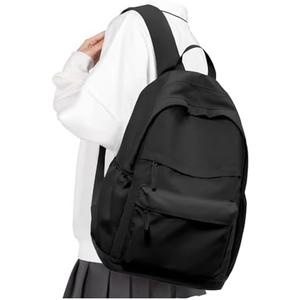 VGCUB Black School Backpacks Travel Book Bag Waterproof Work Light Aesthetic College Backpack for School Girls Boys Teens Mochilas Escolares Para Niñas Casual Daypack for Women Men