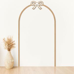 Novabright Unfinished Bow Decorative Wooden Arch Trim Pre-Cut Wood Molding Cute DIY Moulding Trim Decorative Wainscoting Panel for Home Wall Cabinet Shelf Window Door, 63 x 36 Inch