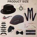 1920s Men's Costume Accessories Outfit Set Gangster Roaring 20s Costumes for Gatsby Party