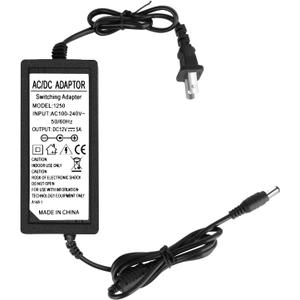 12V 5A Power Supply, Waysse AC DC Adapter, Converter 100-240V to 12 Volt 5 Amp Transformer 5.5x2.1mm Plug for LED Strip Light DVR NVR Security Cameras System CCTV Accessories