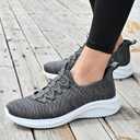 Mens Hands Free Slip On Shoes Casual Slip in Loafers Step in Walking for Men Laceless Knit Running Shoes Athletic Gym Tennis (Size 12, Dark Grey)