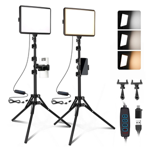 2-Pack LED Video Light Kit, NiceVeedi Studio Light, 2800-6500K Dimmable Photography Lighting Kit with Tripod Stand&Phone Holder, 73" Stream Light for Video Recording, Game Streaming, YouTube