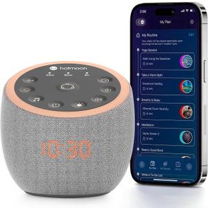 Hotmoon Sound Machine 388 Soothing Sounds White Noise Machine for Babies & Adults, Smart Night Light, Sleeping Timer App Control, Brown Noise Pink Noise Block Out Office Yoga, Plug-in