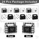 2 x 24Pcs Black Bow Treat Boxes Party Supplies Bow Party Favors Goodie Boxes Coquette Gift Boxes Bows Theme Treat Candy Box for Girls Birthday Bachelorette Engagement Baby Shower Black Party Decorations