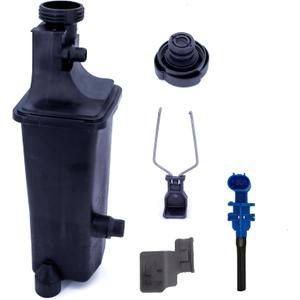 17137787039 Coolant Overflow Reservoir Tank for X3 X5 330xi 330i 330Ci 328i 328Ci 325i 325Xi 325Ci 323i 323Ci 320i M52 M54 E46 E83 Engine Expansion Bottle 1999-2010 with Cab & Sensor