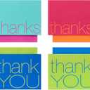 American Greetings Thank You Cards with Envelopes, Bold Multicolored (50-Count) (fuschia, orange, blue, green)