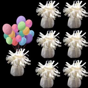 balloon weights are perfect for parties, birthdays, weddings. Each pack includes 6PCS durable weights that easily decorate balloons and elevate any celebration.(White100g)