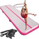 Air Mat Tumble Track 10ft/13ft/16ft/20ft Inflatable Gymnastics Tumbling Mat 4/6/8 inchs Thickness Mats for Home Use/Gym/Yoga/Training/Cheerleading/Outdoor/Beach/Park with Electric Air Pump