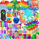 Fidget Toys, 120 Pack Party Favors for Kids 8-12 4-8, Sensory Toy for Autism Autistic Anxiety Children Boys Girls, Classroom Treasure Box Prizes Pinata Stocking Stuffers Gifts Carnival ADHD