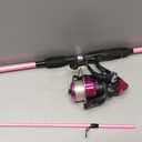 Wakeman Strike Series Fishing Rod and Reel Combo, Hot Pink, 78"