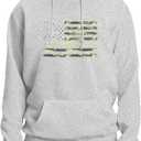 I Proudly Support Our Troops Vintage Pullover Hoodie For Men, Size M
