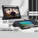 ZryXal for iPad Mini 7 Case A17 Pro 2024/iPad Mini 6 Case 2021 8.3 Inch with Pencil Holder, iPad Mini 7th/6th Generation Case with Soft TPU Back and Auto Sleep/Wake, Black