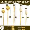 Gold Silverware Set 600-Piece – Premium Stainless Steel Flatware Set for 120, Luxury Gold Cutlery Set with Spoons Forks Knives, Shiny Kitchen Utensils for Home Restaurant Hotel
