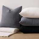 MIULEE Grey Couch Pillow Covers 18x18 Inch, Set of 2 Soft Chenille Decorative Square Throw Pillow Covers Farmhouse for Sofa Living Room Bed
