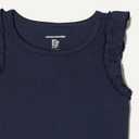 Amazon Essentials Girls and Toddlers' Cotton Ruffle Tank Tops, Pack of 3, US 4T