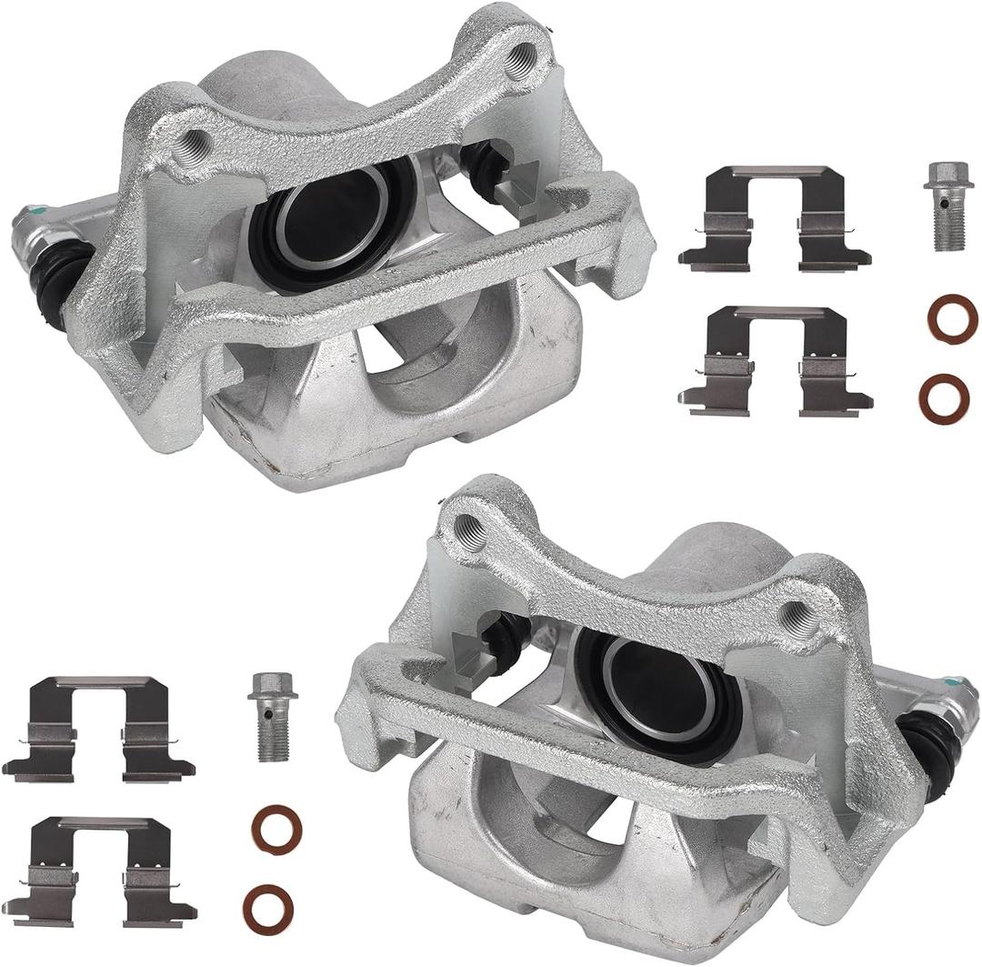 KUSATEC 19B3351 19B3350 Disc Brake Caliper Assembly with Bracket fit for Toyota Highlander 2008-2013; Rear Driver and Passenger Side