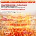 Red Light Therapy for Neck and Shoulders, Cordless Neck Heating Pad with Vibration, 660nm & 850nm Dual-Wavelength Light Wrap, Rechargeable Heated Neck Massager Belt for Shoulder, Arm, Knee and Leg