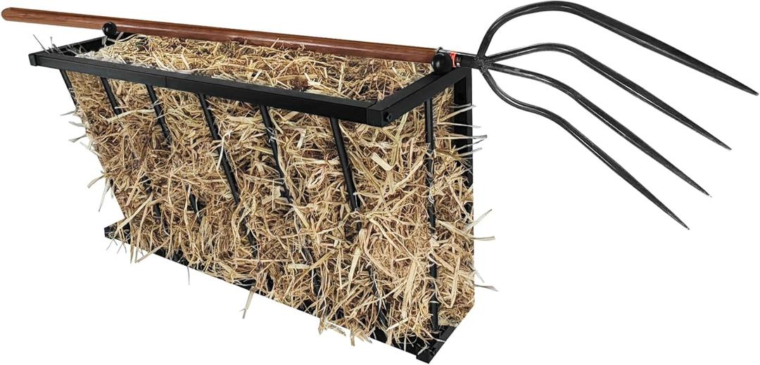 Hay Feeder, 27'' Long Horse Goat Hay Rack, 16 Gallon Large Capacity, Heavy Duty Iron Hay Feeder Wall Mount for Horses, Sheep, Goats, Indoor Outdoor Uses, Effortless Installation in Farm, Yield